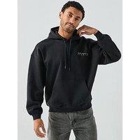 Only & Sons Gallery Left Chest Print Hoodie - Black