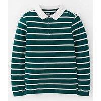 The Very Collection Striped Polo Zip Up Top - Green