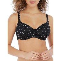 Freya Jewel Cove Underwire Sweetheart Bikini Top - Black