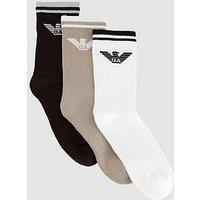 Emporio Armani Bodywear 3 Pack Crew Socks - Multi