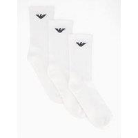 Emporio Armani Bodywear 3 Pack Sport Crew Socks - White