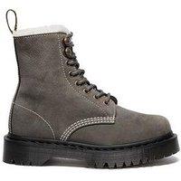 Dr Martens 1460 Pascal Bex 8 Eye Boot Gunmetal Milled Nubuck - Grey