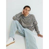 River Island Twist Crew Neck Knitted Jumper - Navy