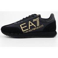 Ea7 Emporio Armani Large Side Logo Runner Trainers - Black