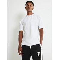 River Island Short Sleeve Regular Fit Embroidered T-Shirt - White