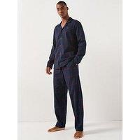 Emporio Armani Bodywear Tartan Flannel Woven Pyjama Set - Navy