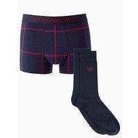Emporio Armani Bodywear Holiday Trunk & Sock Gift Set - Navy
