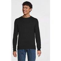Only & Sons Loui Crew Fine Knitted Jumper - Black
