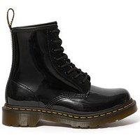 Dr Martens 1460 Patent Leather 8 Eye Lace Up Boots - Black
