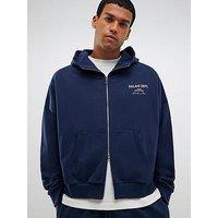 River Island Long Sleeve Oversized Palais Dept Hoodie - Navy