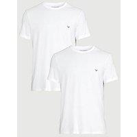 Emporio Armani Bodywear 2 Pack Stretch Cotton Crew Neck T-Shirts - White
