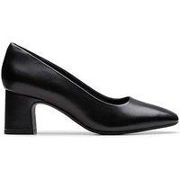 Clarks Fernie Court Leather Shoes - Black