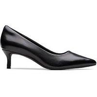 Clarks Wide Fit Zarey Court Shoes - Black