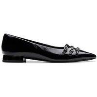 Clarks Sensa15 Strap Leather Ballerinas - Black