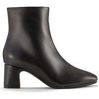 Clarks Fernie Zip Leather Boots - Black