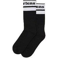 Dr Martens Athletic Logo Sock Socks Black White Cotton Blend - Black/White