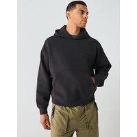 Only & Sons Boxy Scuba Long Sleeve Hoodie - Black
