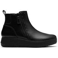 Clarks Zylah Willow Leather Boots - Black