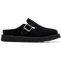 Clarks Solsbury Mule. Suede Shoes - Black