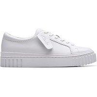 Clarks Wide Fit Mayhill Walk Trainers - White