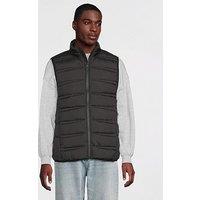 River Island Lightweight Padded Gilet - Black