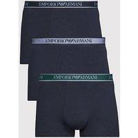 Emporio Armani Bodywear 3 Pack Trunks - Dark Blue