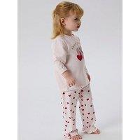Name It Mini Girls Heart Print Pyjamas - Light Pink