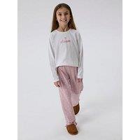 Name It Girls Bow Print Pyjamas - Lilac