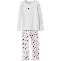 Name It Girls Heart Print Pyjamas - Light Pink