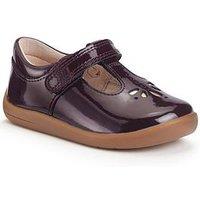 Start-Rite Puzzle Burgundy Patent Girls Smart T Bar Rip Tape First Walking Shoes