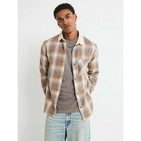 River Island Ame Saint Corduroy Collar Overshirt - Light Brown