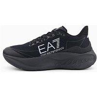 Ea7 Emporio Armani Wave Chunky Textile Runner Trainers - Black