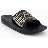 Ea7 Emporio Armani Logo Slider - Black