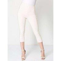 Roman Cropped Stretch Trouser - Ivory