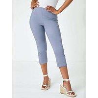 Roman Petite Cropped Stretch Trouser - Light Grey