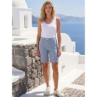 Roman Turn Up Stretch Shorts - Light Grey