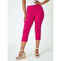 Roman Petite Cropped Stretch Trouser - Cerise