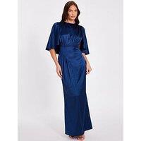 Quiz Navy Satin Maxi Dress