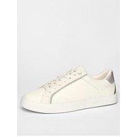Quiz Gold Faux Leather Glitter Trainers