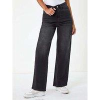 Roman Dusk Denim Wide Leg Stretch Jeans - Charcoal