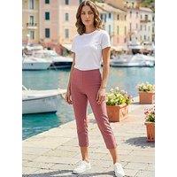 Roman Petite Cropped Stretch Trousers - Biscuit