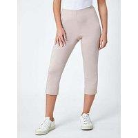 Roman Petite Cropped Stretch Trousers - Stone