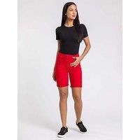 Roman Turn Up Stretch Shorts - Red