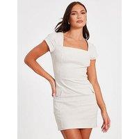Quiz Stone Utility Mini Dress