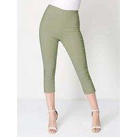 Roman Cropped Stretch Trouser - Khaki