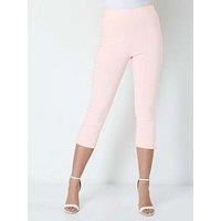 Roman Cropped Stretch Trouser - Light Pink