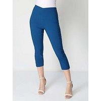 Roman Cropped Stretch Trouser - Petrol Blue
