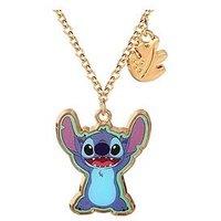 Disney Stitch Purple, Blue And Gold Enamel Costume Necklace