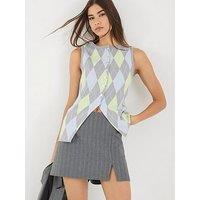 River Island Argyle Slim Waistcoat - Grey