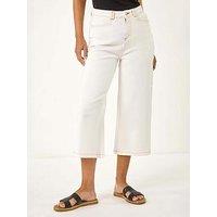 Roman Dusk High Waist Pocket Detail Culottes - Ivory